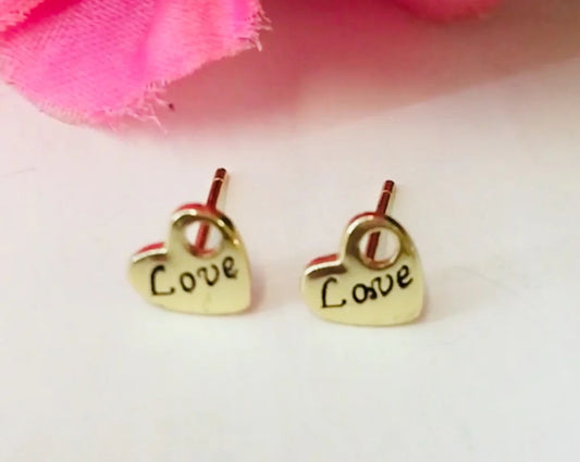 .925 Sterling Silver Heart Earrings