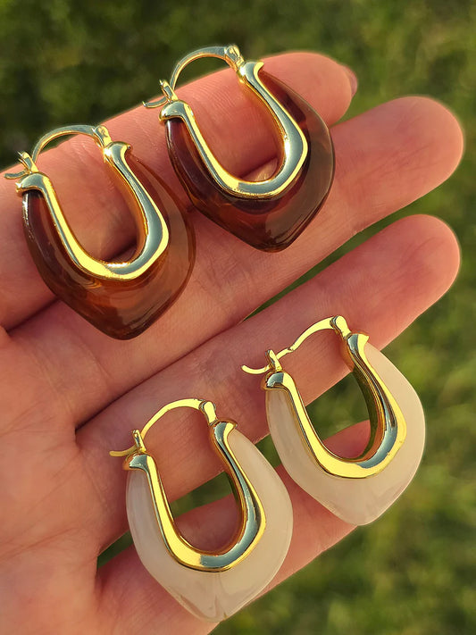 18k gold plated hoop earrings