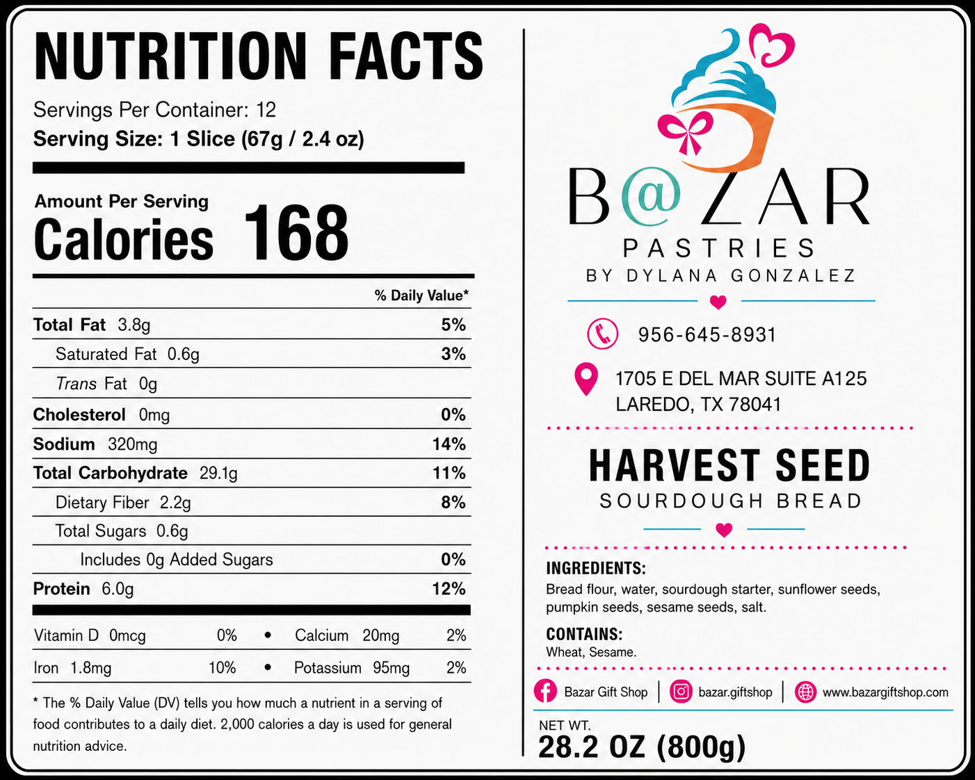 Harvest Seed Sourdoug Bread