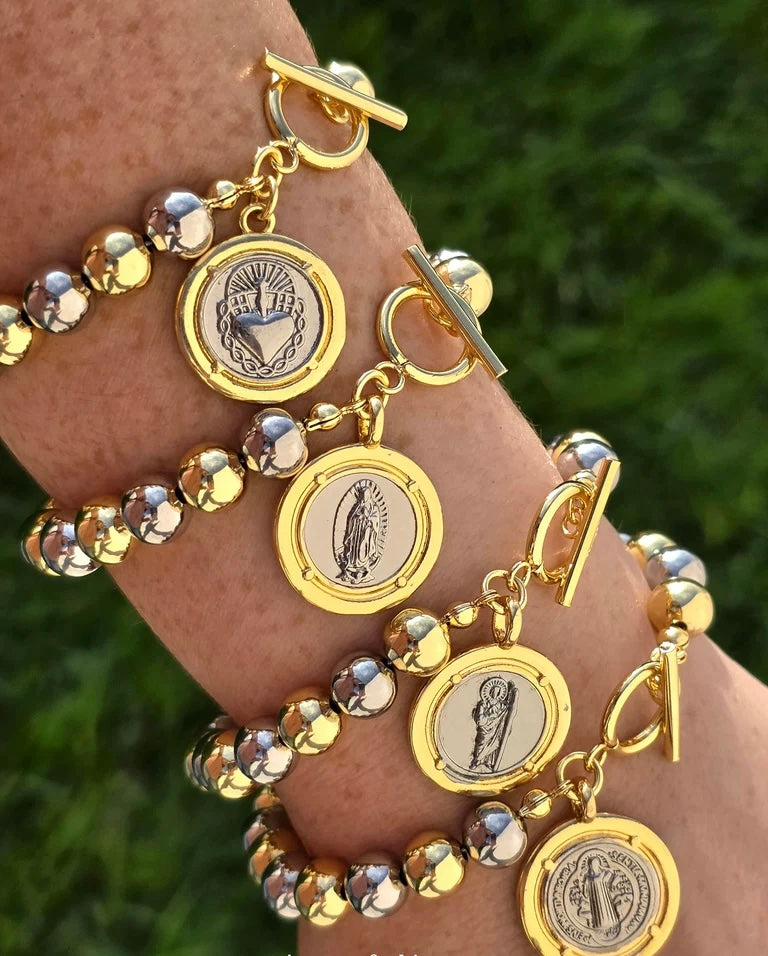 18k gold plated religious bracelets
