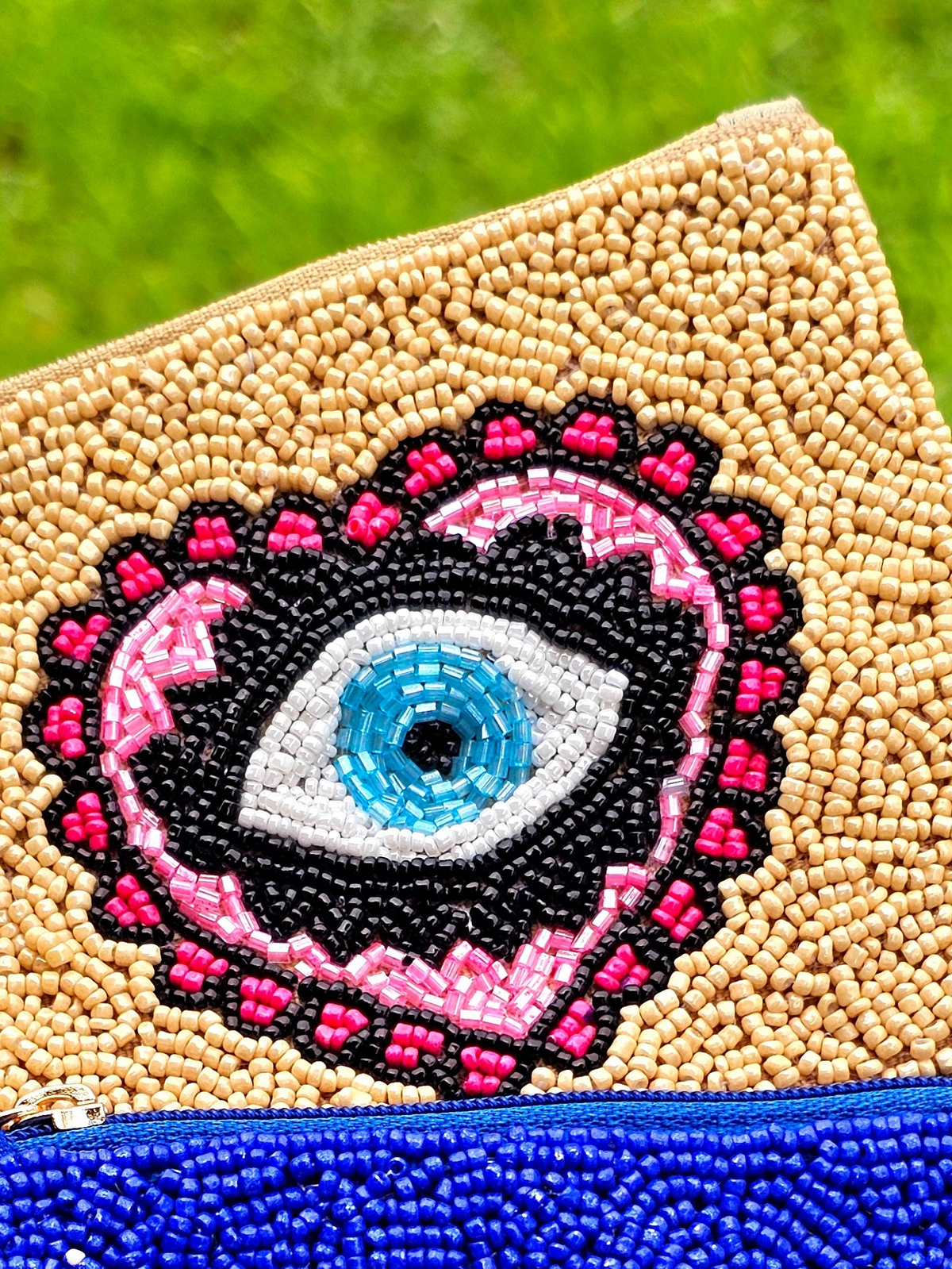 Fashion seed beads coin purse
