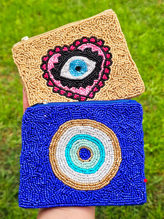 Fashion seed beads coin purse