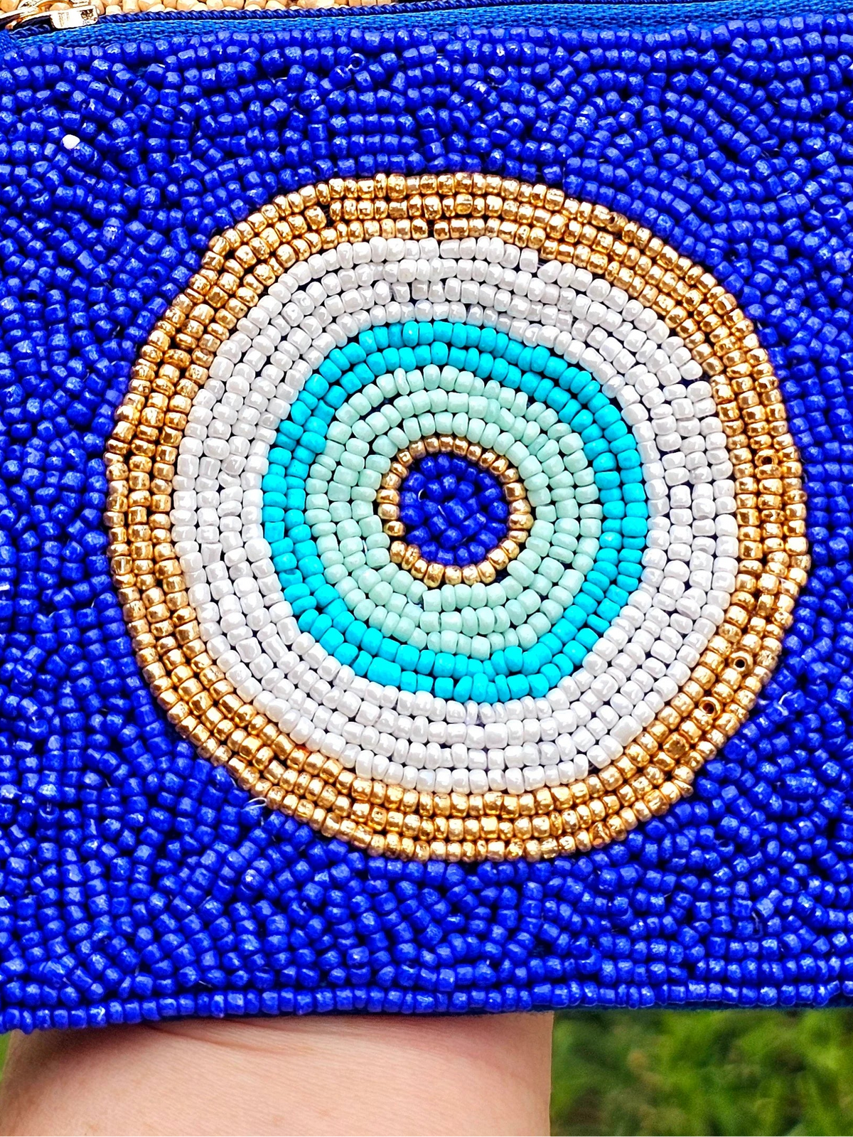 Fashion seed beads coin purse