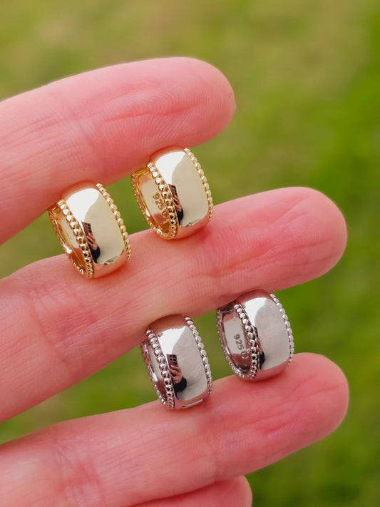 .925 Sterling silver hoop earrings