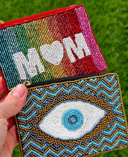Fashion seed beads wallet / coin purse