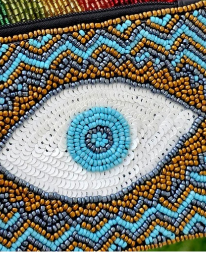 Fashion seed beads wallet / coin purse