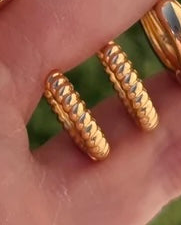 18k gold plated CZ rose gold earrings