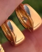 18k gold plated CZ rose gold earrings