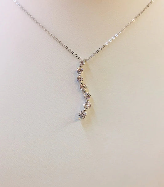 .925 Sterling Silver And Cz Necklace