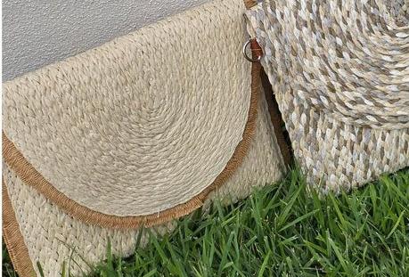 Fashion straw clutch handbags