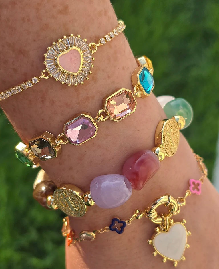 18k gold plated multicolor bracelets