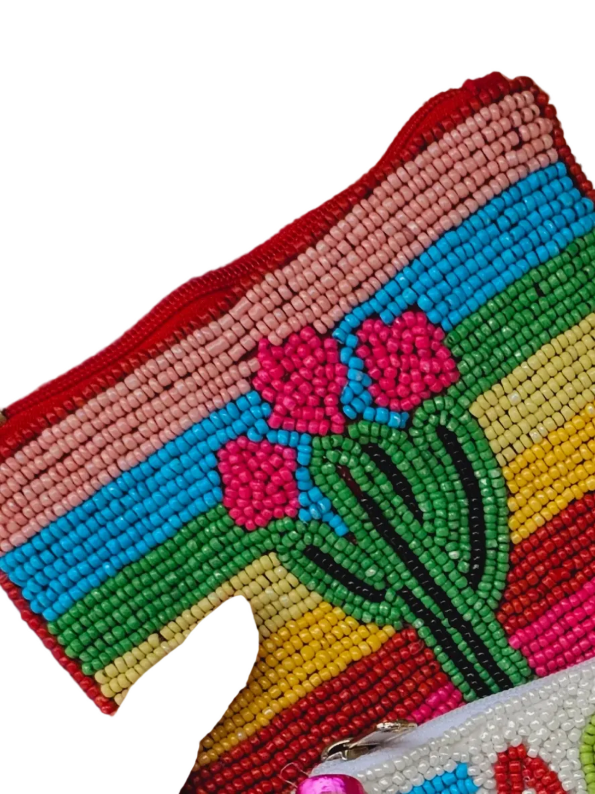 Fashion seed bead coin purse