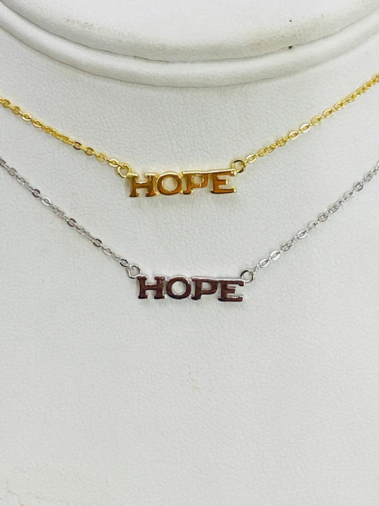.925 Sterling Silver Hope Necklace