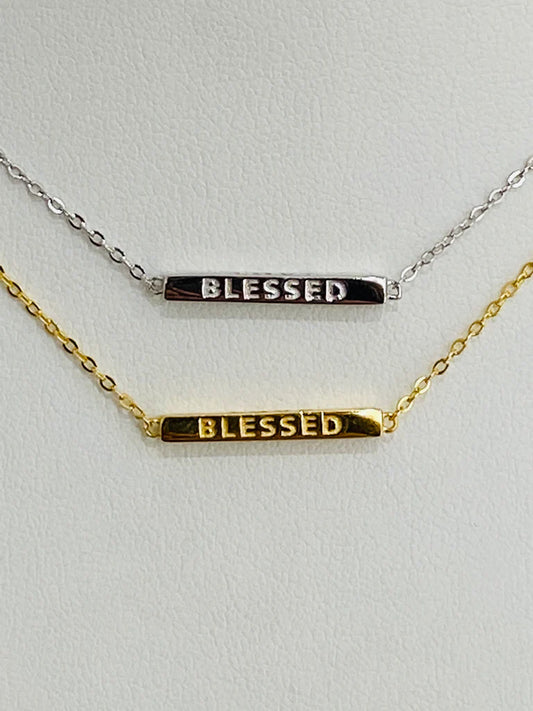 .925 Sterling Silver Believe, Love, Faith And Blessed Necklaces