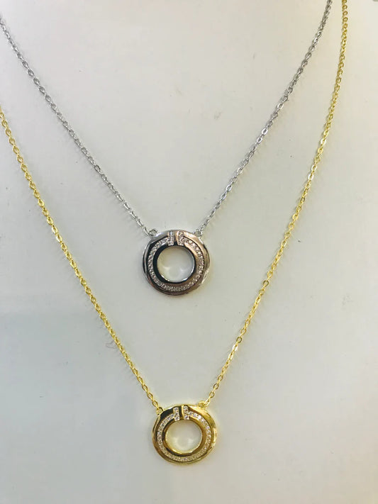 .925 sterling silver/ circle tangle necklace
