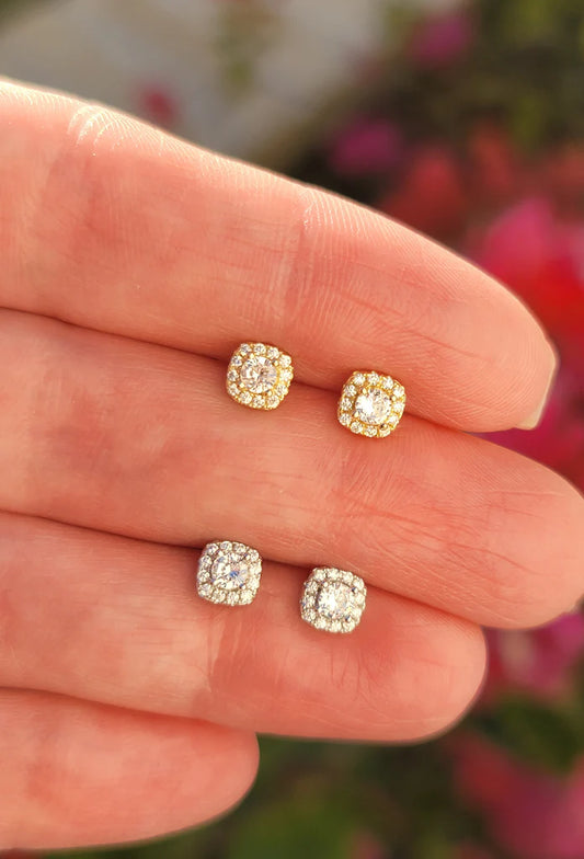 .925 Sterling silver and mini CZ earrings