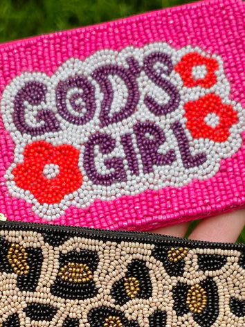 Fashion seed beads coin purse