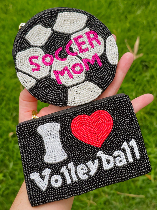 Fashion seed beads coin purse