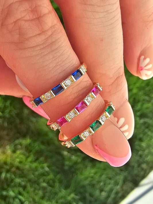 .925 Sterling Silver And Cz Rings