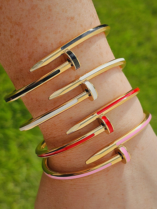 Stainless steel nail bangle