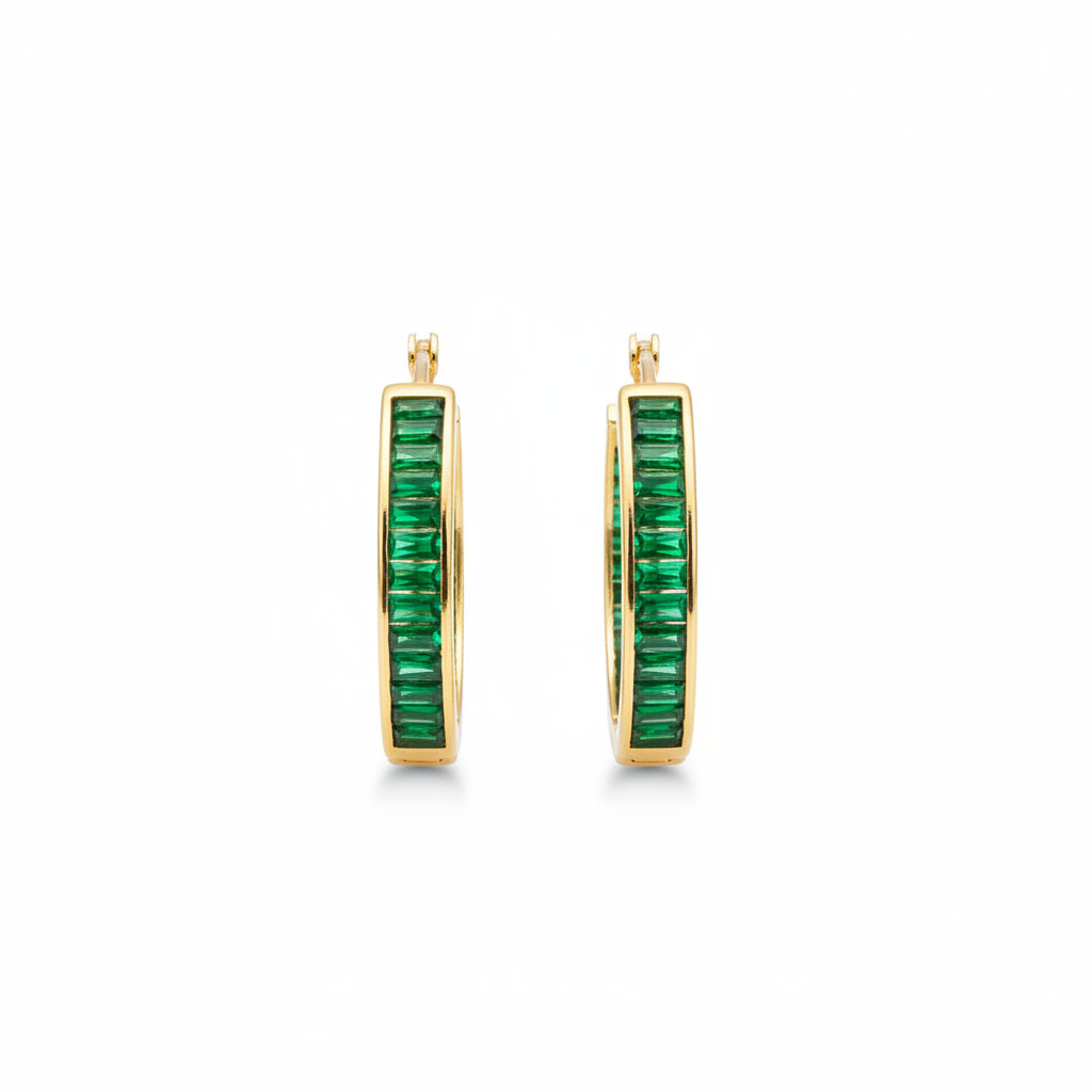 Aretes verde