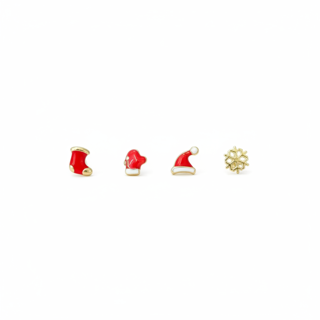 Christmas piercing set - fondo blanco
