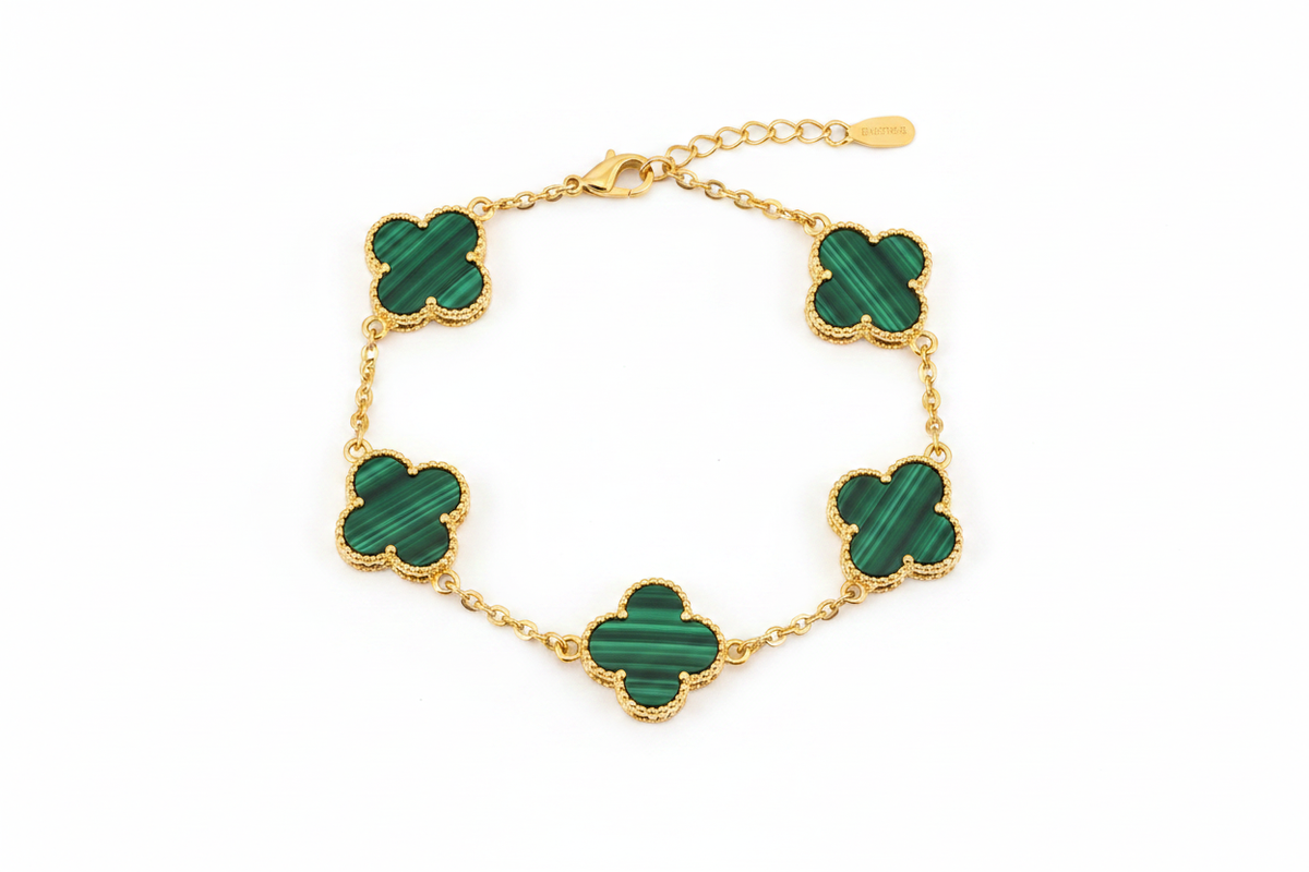 Clover bracelet - green