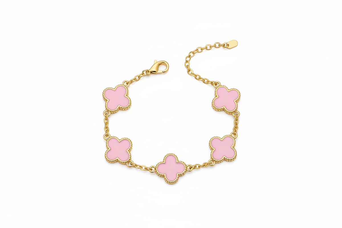 Clover bracelet - pink