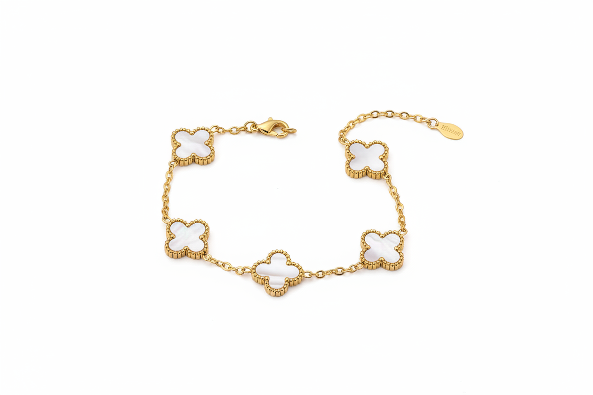 Clover bracelet - white