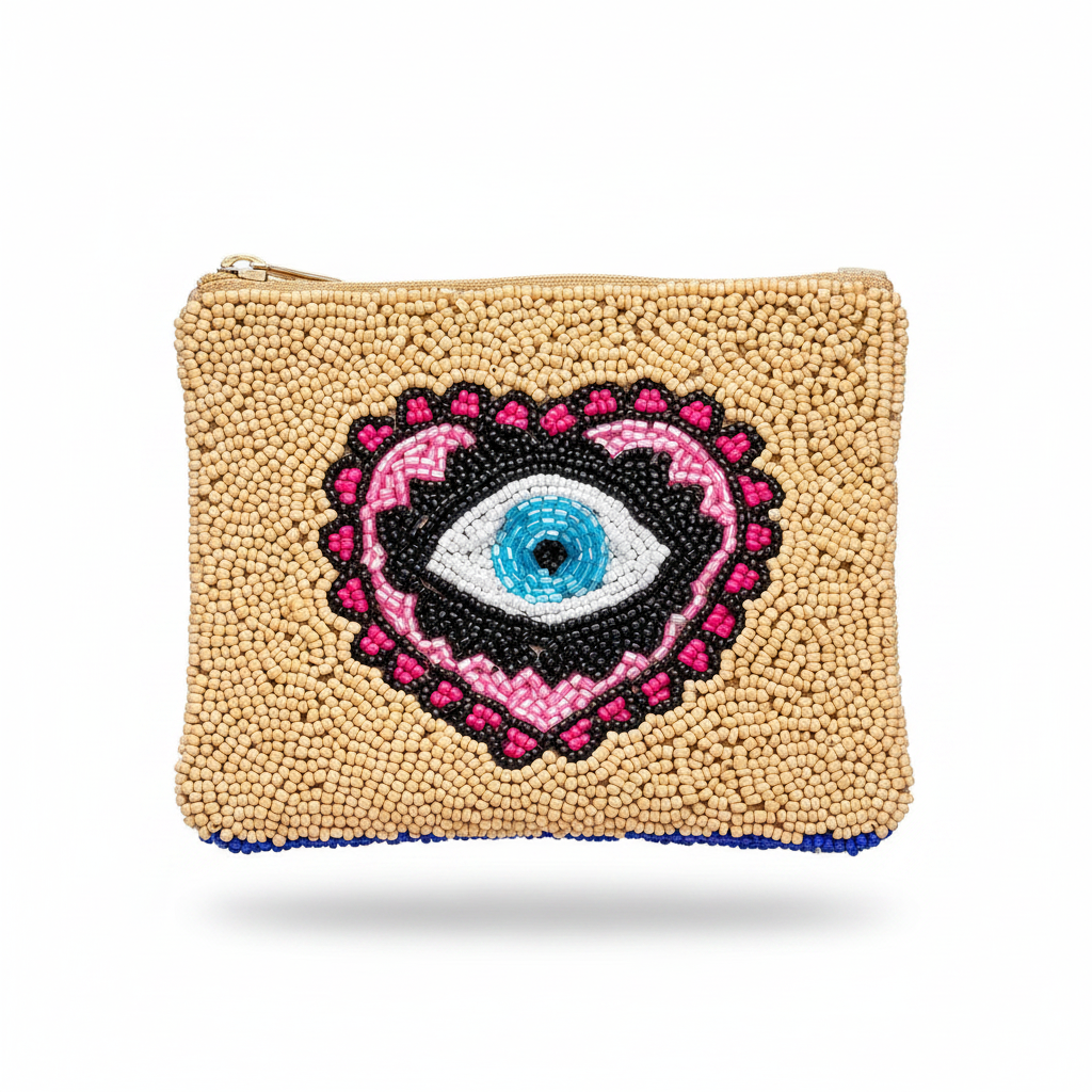 Coin Purse Beige - Fondo Blanco