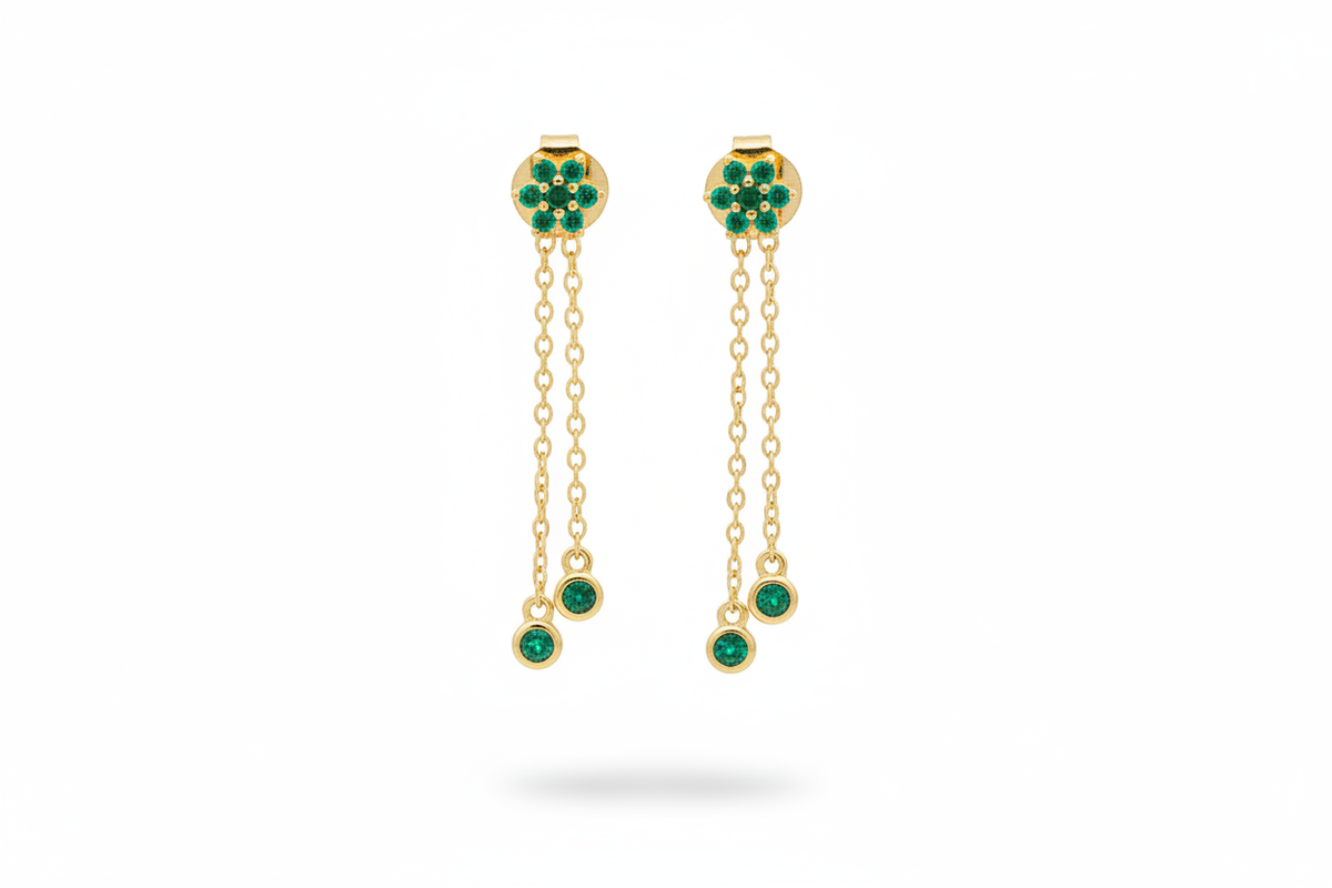 CZ chain - emerald gold