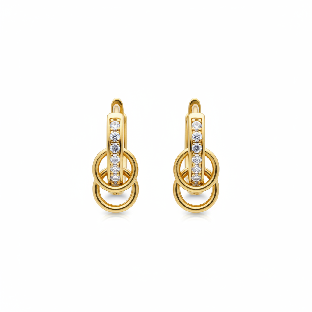 CZ hoop knot dorado v2