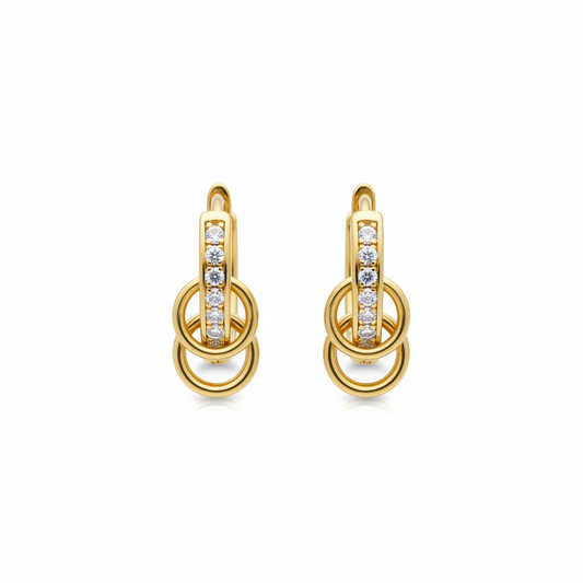 CZ hoop knot dorado v2