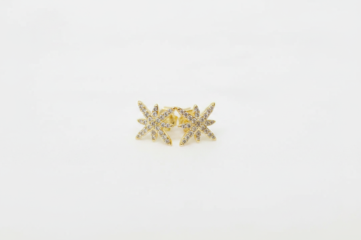 CZ star - gold