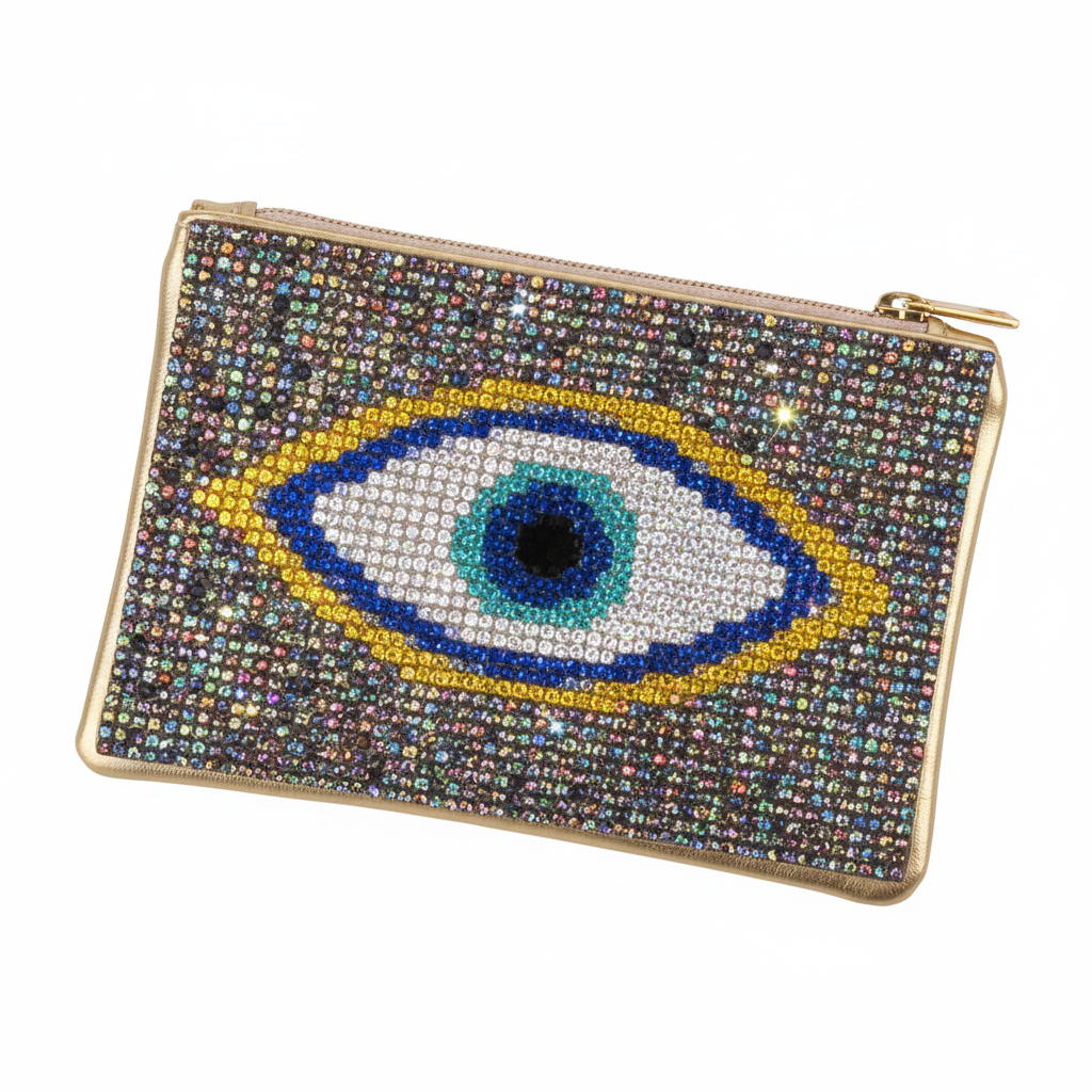 Evil Eye Crystal Coin Purse
