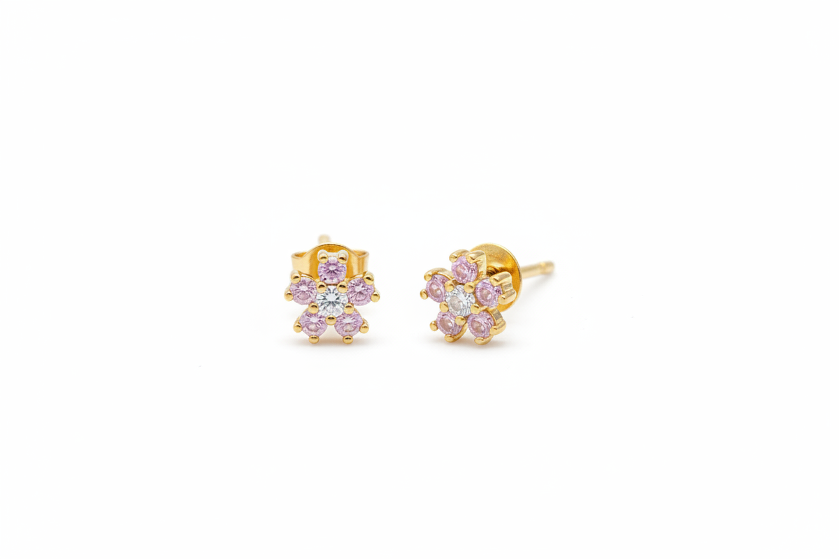 Flower screw - gold rosa/lavanda