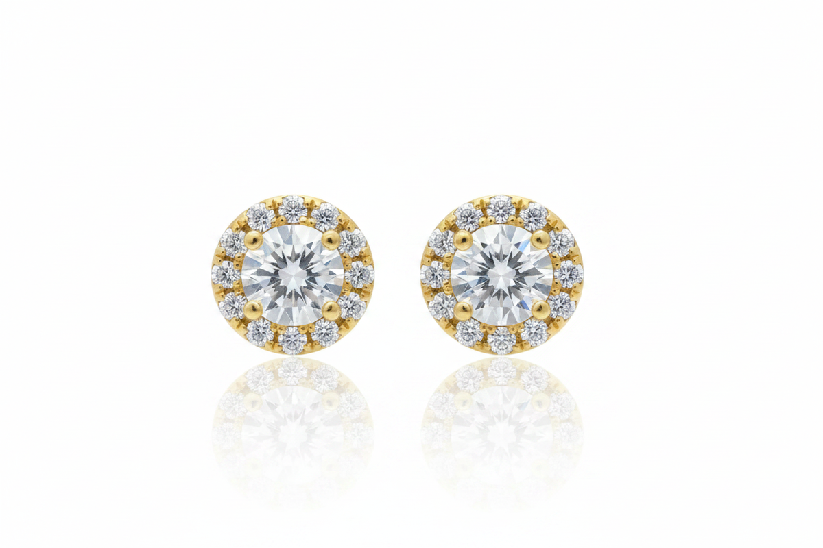 Halo CZ - white gold