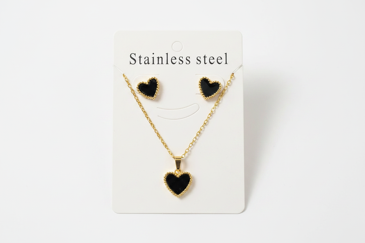 Heart set - black