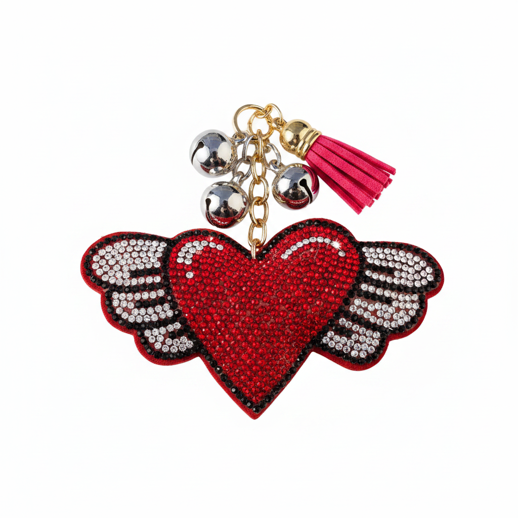 Heart with Wings Keychain