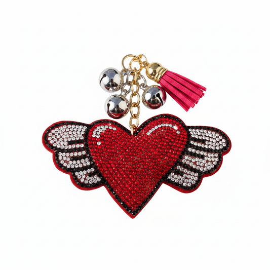 Heart with Wings Keychain