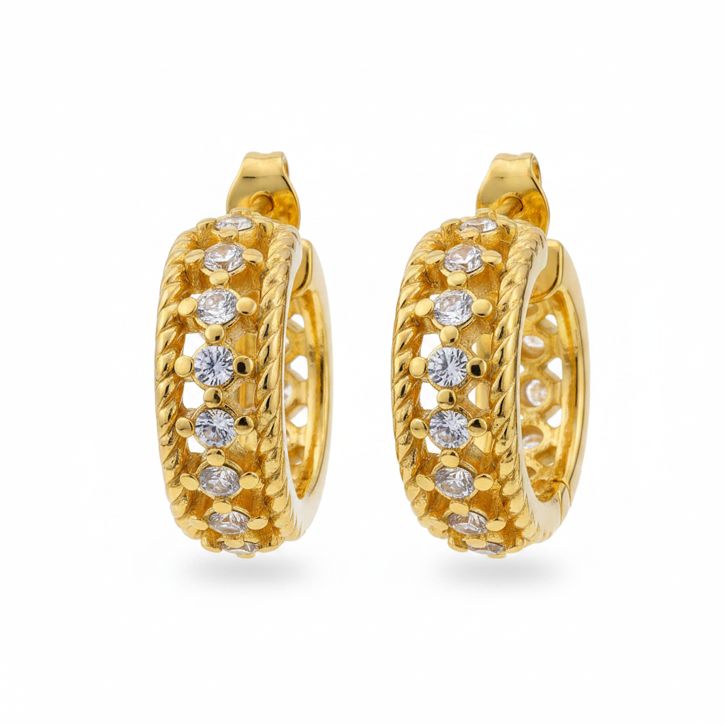 Hoop braided CZ