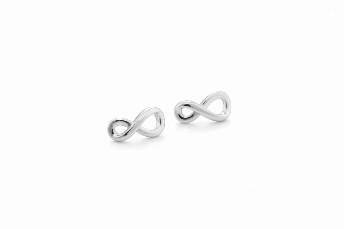 Infinity studs - silver