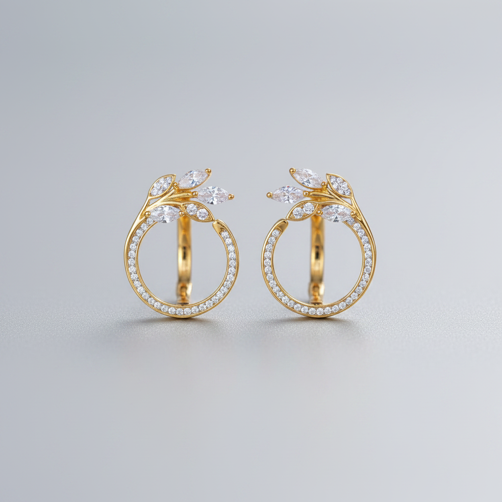 Leaf earrings dorado