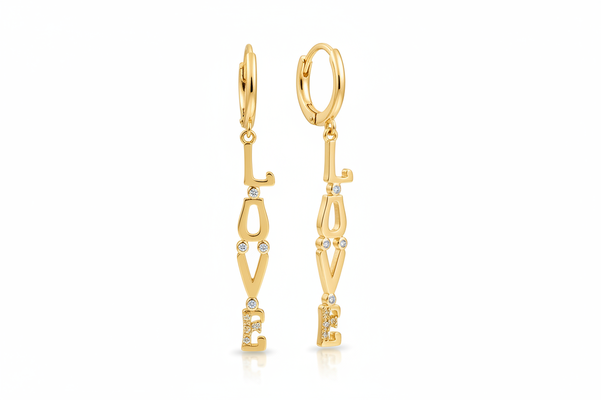 Love hoop - gold desde plateado