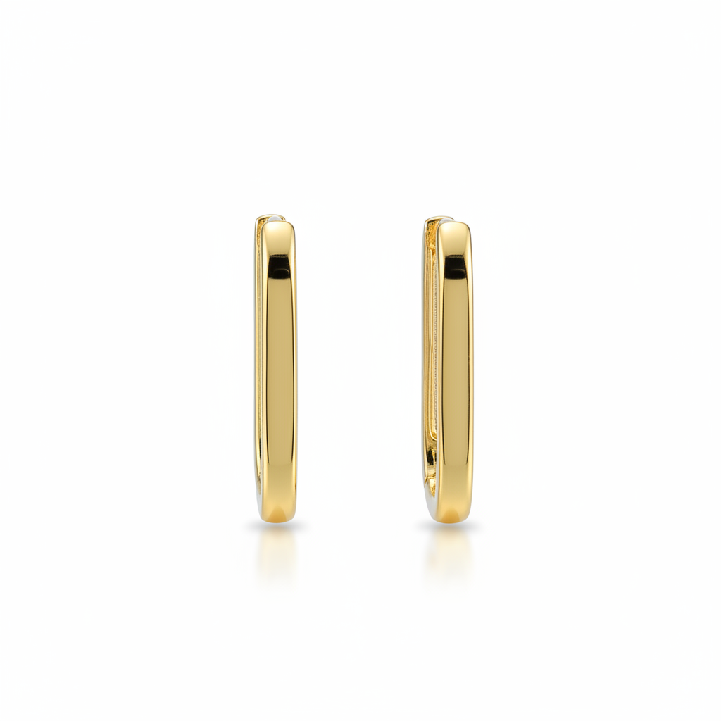 Minimalist hoop earrings - fondo blanco