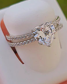 .925 Sterling silver solitaire CZ rings