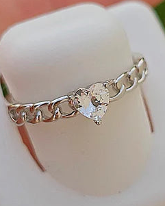 .925 Sterling silver solitaire CZ rings