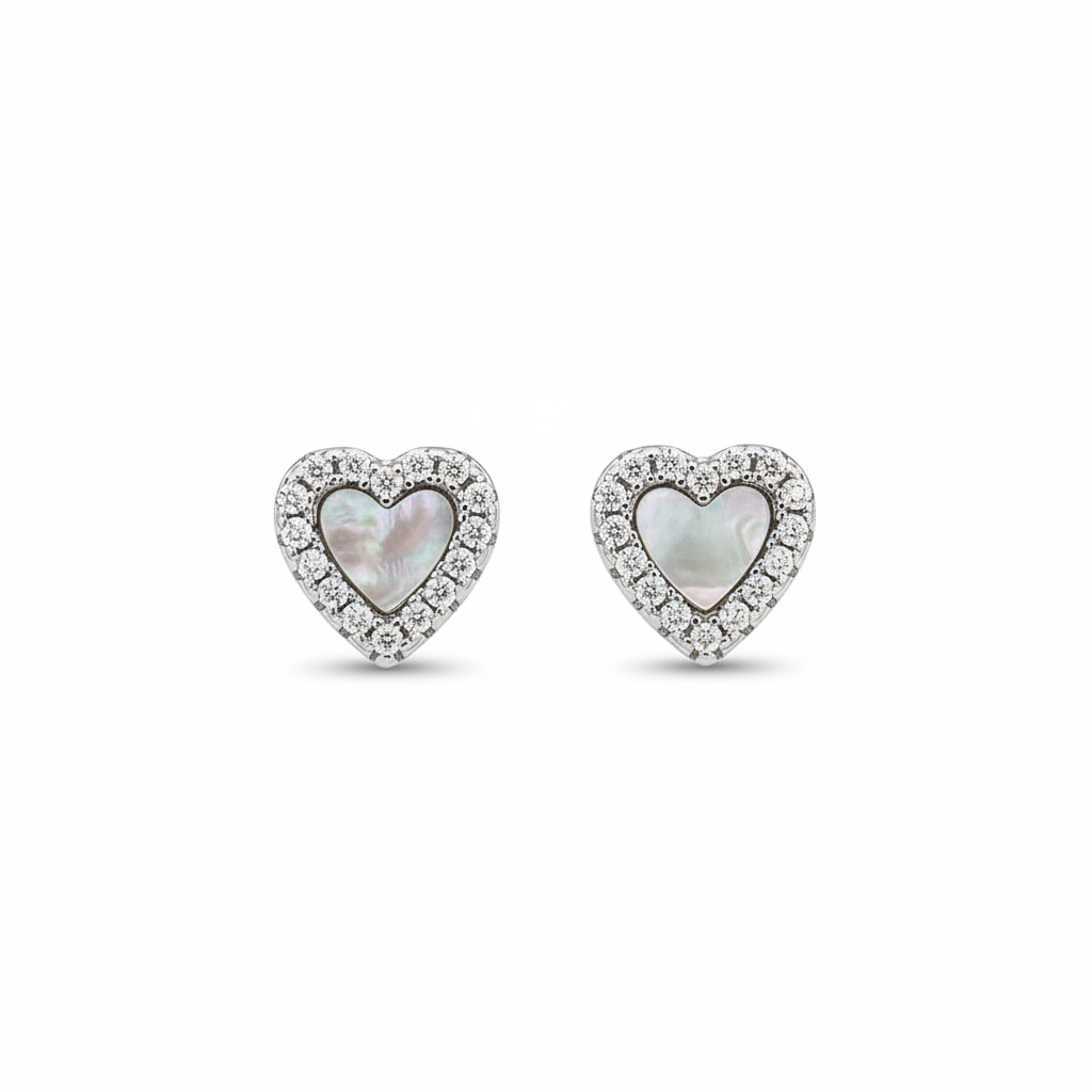 Seashell heart plateado