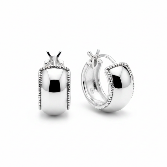 Silver hoop plateado