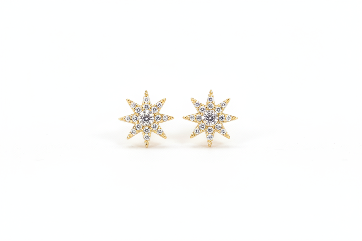 Sun studs - gold